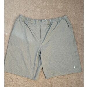 Mens Green Micro Striped Performance Shorts Size XXXL Elastic 42